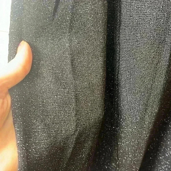 Anthropologie Moth Asymmetrical Metallic Lightweight Sweater Size Small Navy - Picture 4 of 11